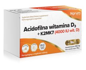 Acidophilic vitamin D3 + K2Mk7 (4,000 IU vit. D)