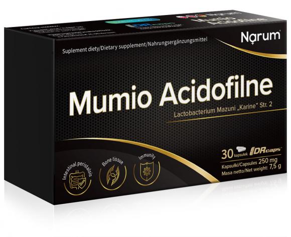 Mumio Acidófilo 250 mg | 30 cápsulas FLORA INTESTINAL SALUDABLE