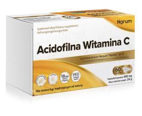 Acidophilic Vitamin C 400 mg  60 capsules